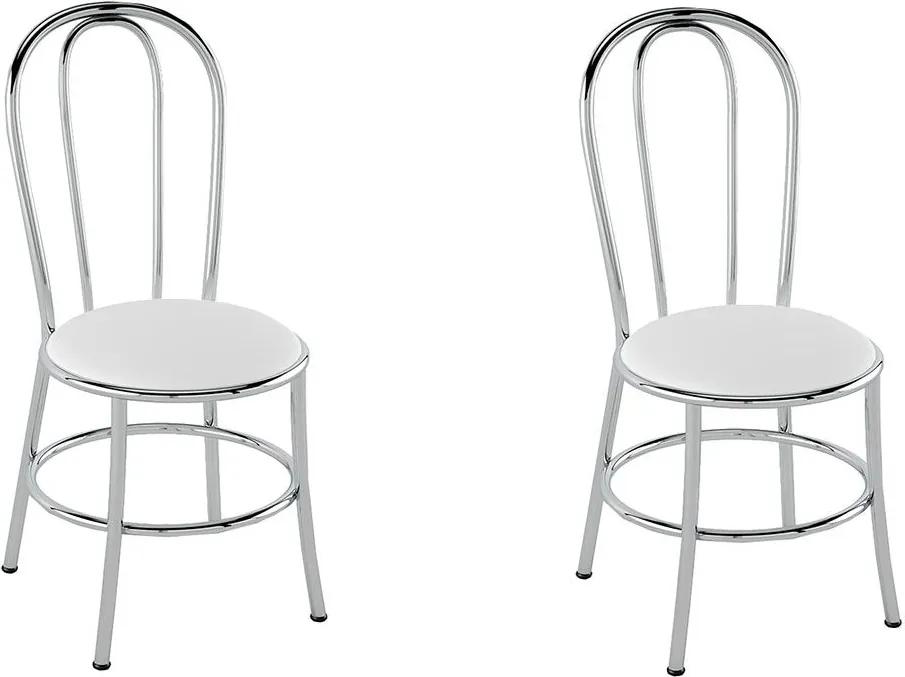 Cadeiras Kit 2 Cadeiras Pc01 Assento Branco - Pozza