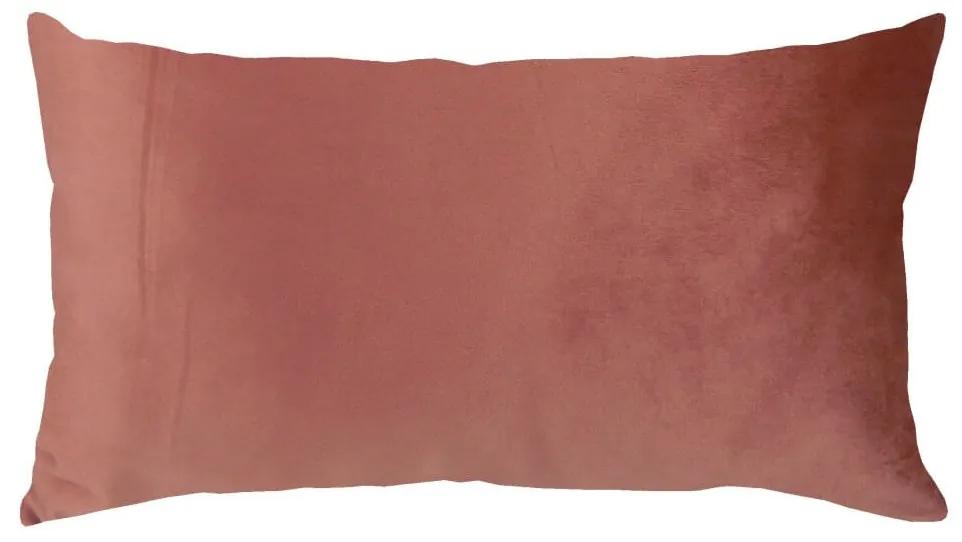 Capa de Almofada Retangular Veludo Rosa Escuro 60x30