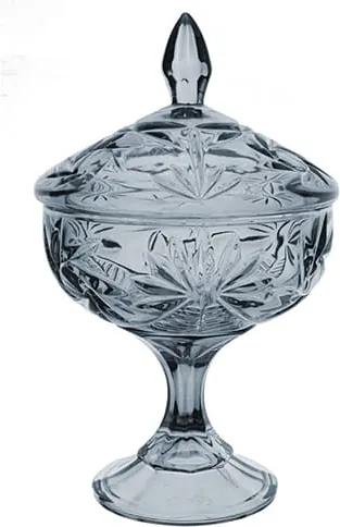 Bomboniere Decorativa Pinwheel com Pé em Cristal Ecológico - 15x24cm