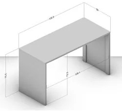 Mesa Para Computador Escrivaninha 135cm Los Angeles Preto/Carvalho Cla