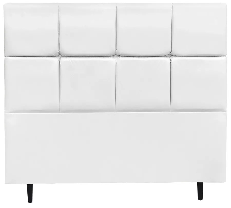 Cabeceira Roma para Cama Box Casal 140 cm Corino - D'Rossi - Branco