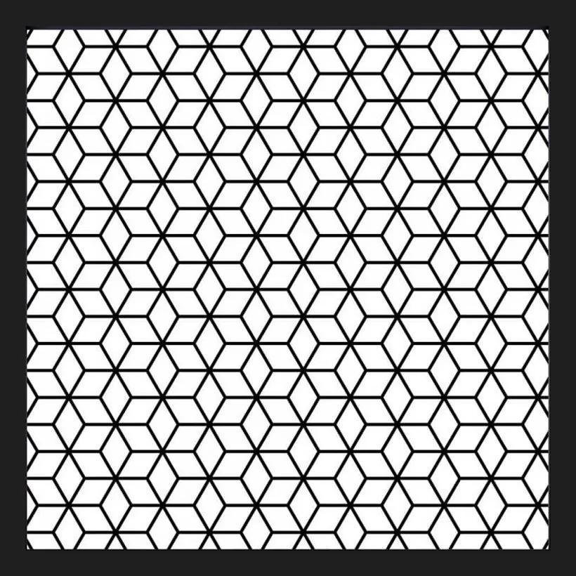 Quadro Decorativo Formas Geométricas Em Preto E Branco 50x50cm