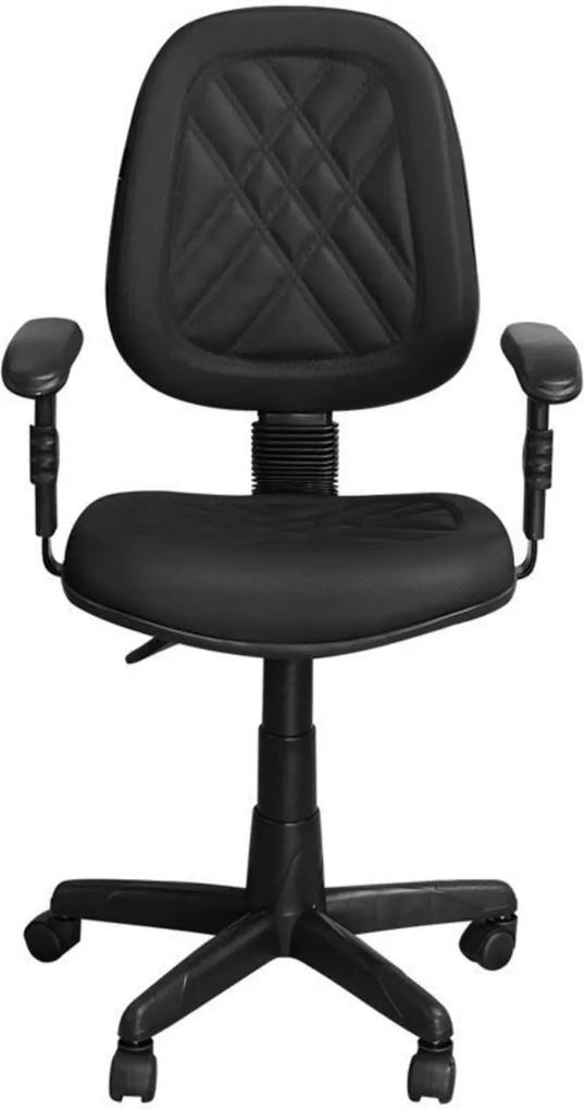 Cadeira Pethiflex CE-02GPBT Giratória Couro Preto
