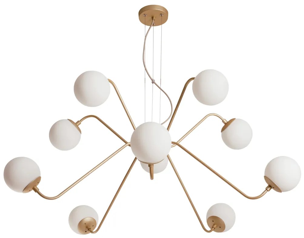 Pendente Carrossel Ø94X38Cm 10Xe27 G45 / Metal E Globo Ø14Cm | Usina 1... (PT - Preto Texturizado, CLEAR)