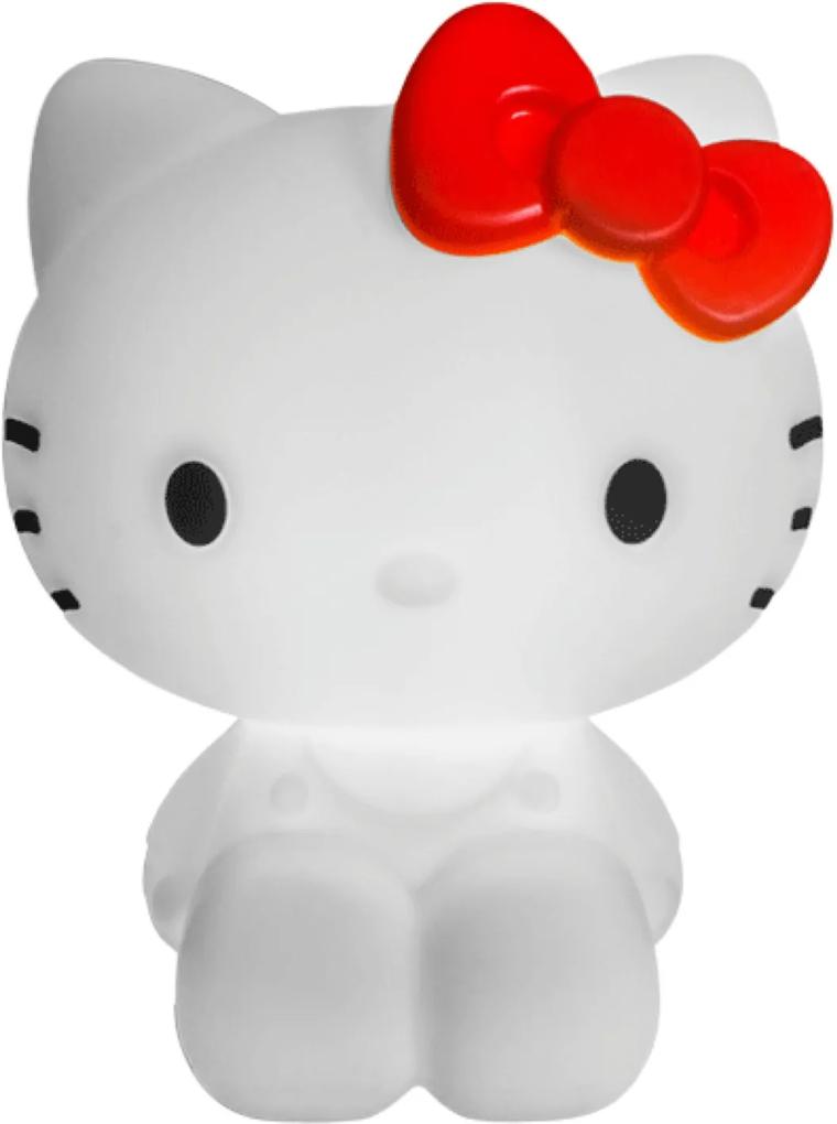 Abajur Luminária De Mesa Para Bebê Infantil Bivolt Led Hello Kitty - Branco