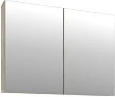Armário de Banheiro com Espelho 100cm 2 Portas Malbec Barrique/Argento