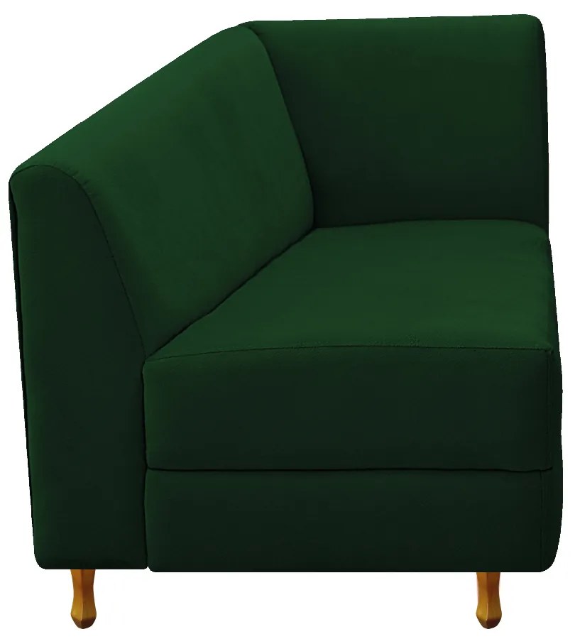 Recamier Valéria 160cm Lado Esquerdo Suede Verde - ADJ Decor