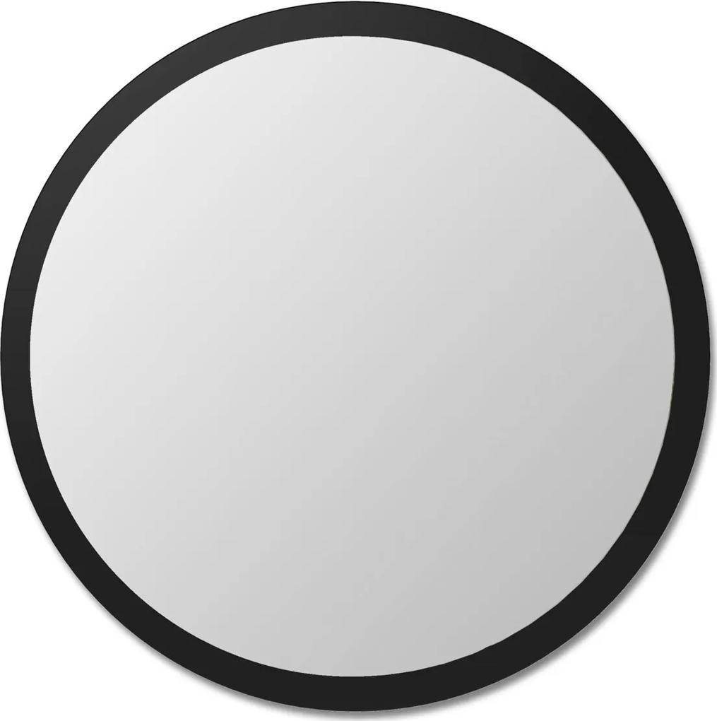 Espelho de parede redondo Edge - 90 borda preta Vidrotec