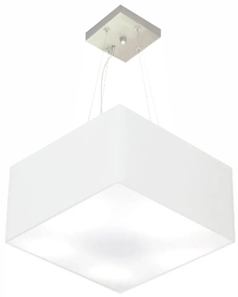 Lustre Pendente Quadrado Branco MJ-4197 Para Mesa de Jantar e Estar