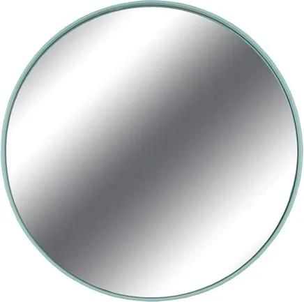 Espelho Redondo Lagel 60cm Moldura em MDF Pintado Laca Fosco Azul Clar