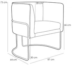 Kit 2 Poltronas Decorativas Base Aço Betina C-303 Veludo Verde Musgo -