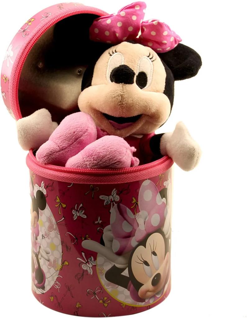 Boneca Chaveiro  Minas de Presentes Minnie Rosa 23cm Na Lata - Disney Rosa