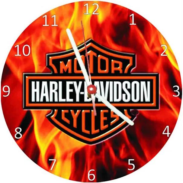 Relógio Decorativo Harley Davidson Fire