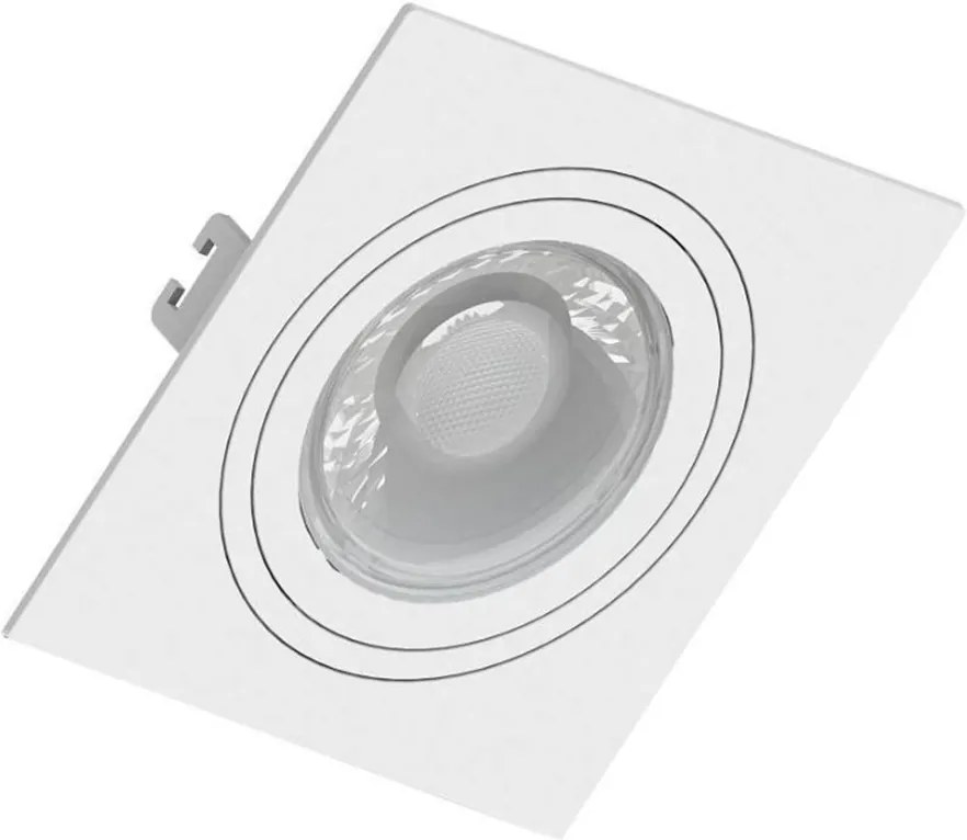 Embutido Dicroica Quadrado Face Plana Direcional Branco GU10 - Save Energy - SE-330.1031