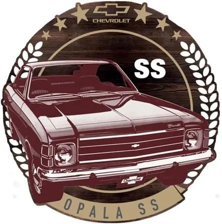 Placa Decorativa de Madeira Chevrolet Opala Urban