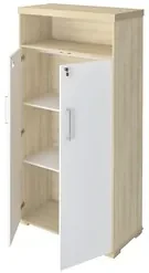 Conjunto Escritório Home Office 3 Peças Mesa em U Corp A06 Carvalho/Br