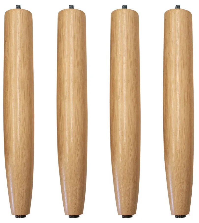 Kit 04 Pés Palito Natural 30 cm e 04 Chapinhas Inclinadas - D'Rossi