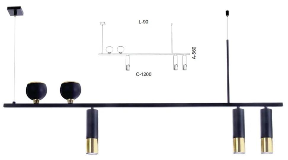 Pendente Retangular Tubo 120X09X56Cm Metal 05Xmr11 |Old Artisan Pd-552... (ROSÊ FOSCO / COBRE BRILHO)