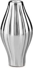 Vaso Cerâmica Decorativo Prata Cindrico Mart 6,5cm