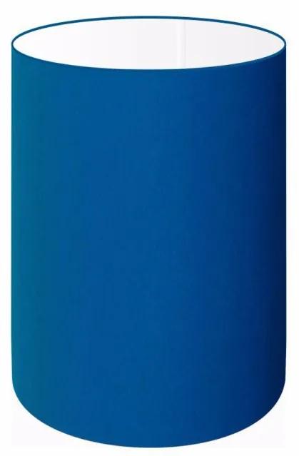 Cúpula em Tecido Cilindrica Abajur Luminária Cp-4012 18x25cm Azul Marinho