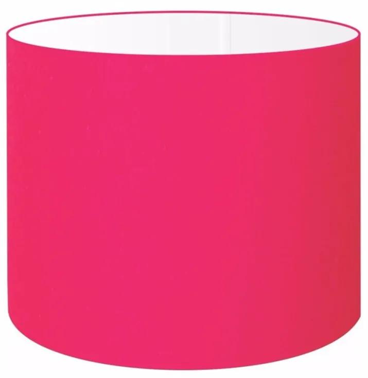Cúpula abajur e luminária cilíndrica vivare cp-8020 Ø45x21cm - bocal europeu - Rosa-Pink