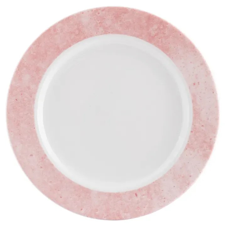 Prato Sobremesa 19Cm Porcelana Schmidt - Dec. Cromo Rosa 2447