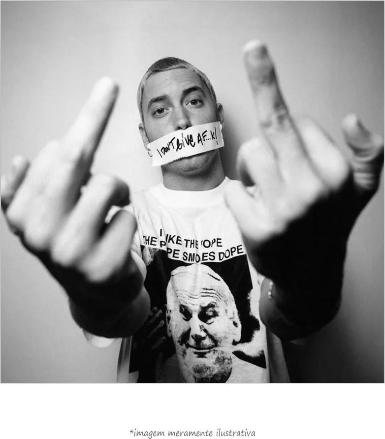 Poster Eminem - Double Middle Finger (30x30cm, Apenas Impressão)