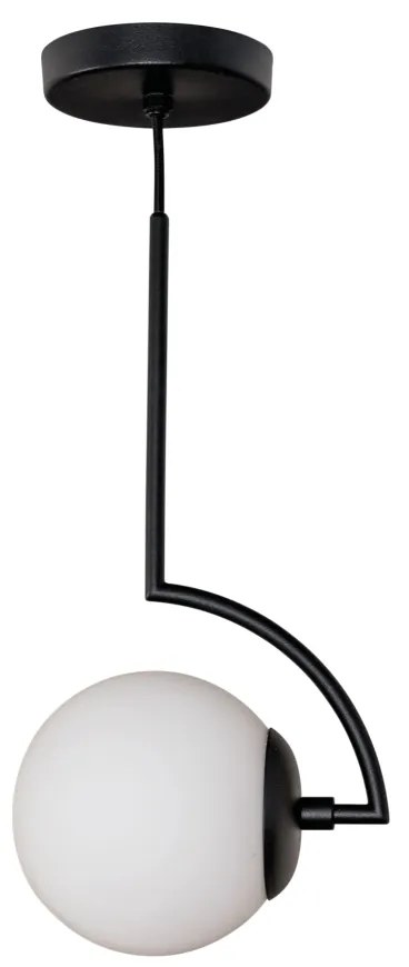 Pendente Allen 12X16,6X35,5Cm 1Xe27 Mini Bulbo G45 Alumínio E Globo Ø1... (BT - Branco Texturizado, FOSCO)