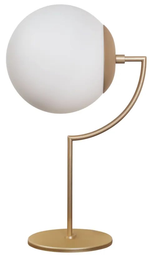 Abajur Allen 20X25,6X42Cm 1Xe27 Alumínio E Globo Ø20Cm - Usina 25007/2... (AV-M - Avelã Metálico, AMBAR)