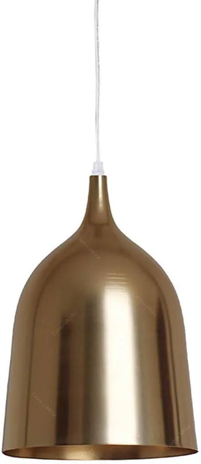 Luminária Bottle Neck Dourada em Metal - Urban - 45x27 cm