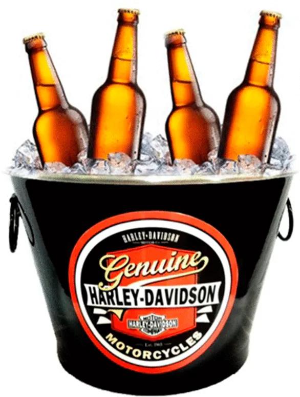 Balde de Cerveja Genuine Harley Davidson Preto