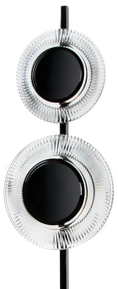 Luminária De Chão Sunflower Vertical Ø26,5X24X143Cm 02Xled 5,5W 2700K... (PRETO / COBRE BRILHO, 110v)