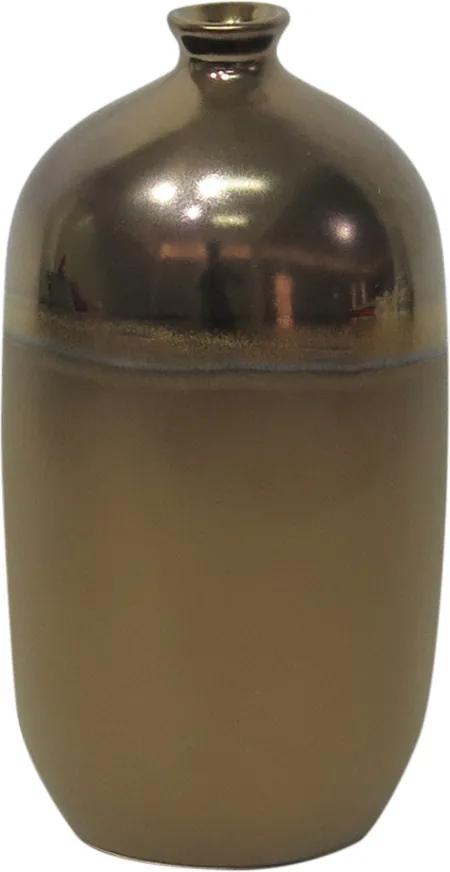 vaso FRANCIS cerâmica dourado 20cm Ilunato GS0049