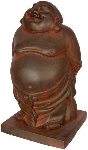 Escultura Buda Feliz 44cm | Fibrocimento