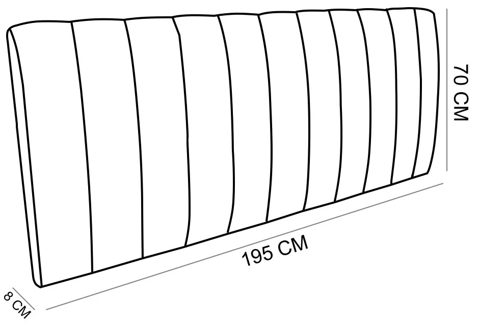 Cabeceira Painel Olivia King 195 cm Veludo Bege Trabalhado A85 - D'Rossi