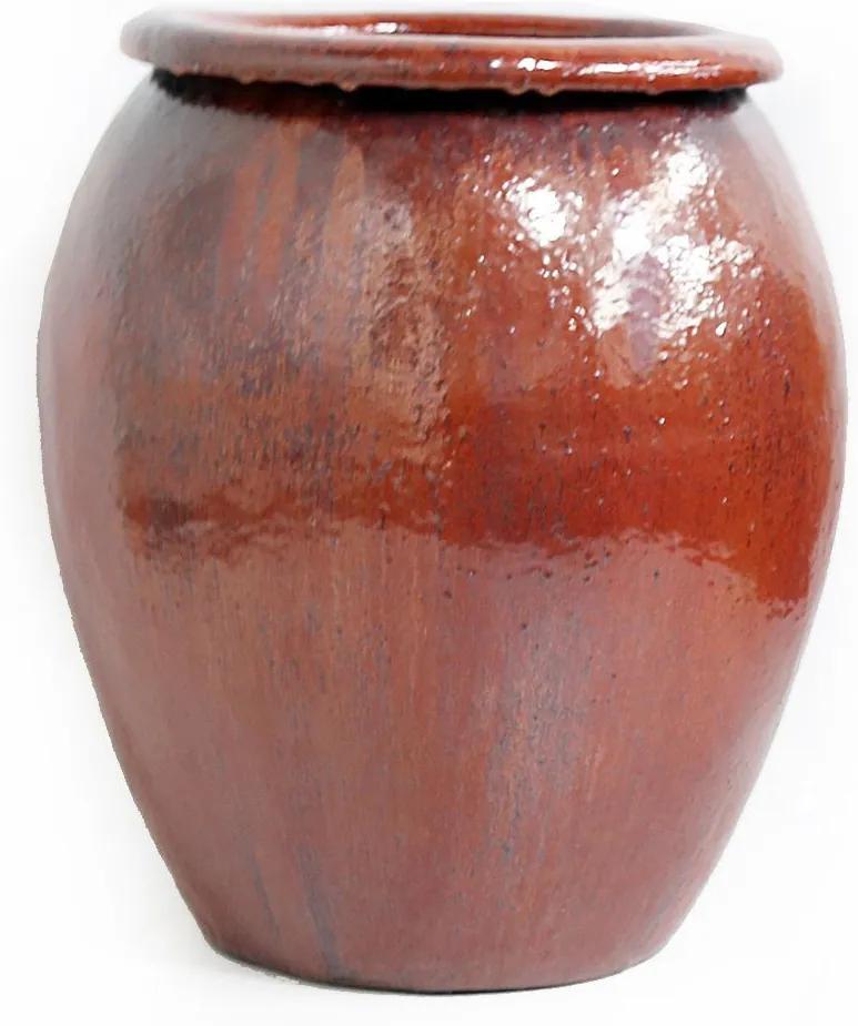 Vaso Vietnamita Cerâmica Importado Jarro Pequeno Cobre D55cm x A65cm