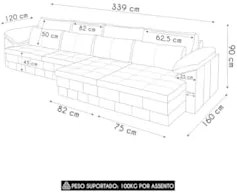 Sofá Retrátil 4 Lugares Para Sala 339cm Dijon Couro Caramelo S07 - Mpo