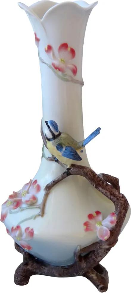 Vaso Em Porcelana Com Escultura Decorativa Curious Bird