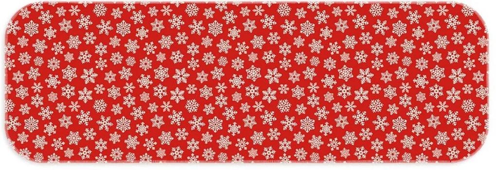 Passadeira Love Decor Wevans Folhas de Natal trilho 40x120cm Único Vermelha