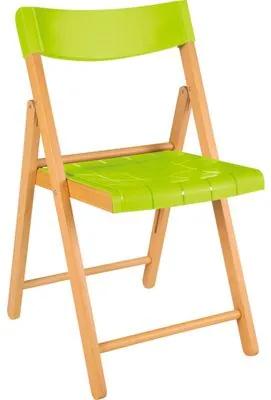 Cadeira Dobrável Tramontina de Madeira Verniz e Plástico Verde
