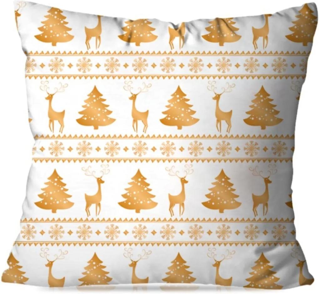 Capa de Almofada Love Decor Avulsa Decorativa Gold Merry Christmas