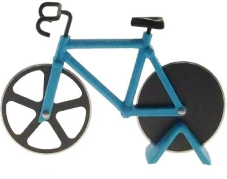 Cortador de Pizza Bicicleta Decorativo Cor Azul Metal 12x18