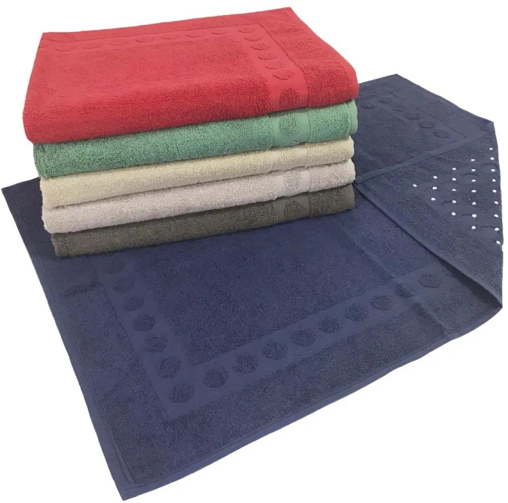 Jogo com 5 toalhas de piso com Antiderrapante - 5 Cores  5 Cores