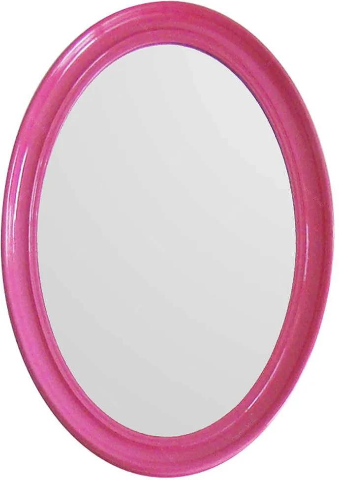 Espelho Contemporary Oval Pink em MDF - Urban - 70x50 cm