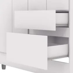 Guarda Roupa Solteiro 103cm Com 4 Portas Ideal Flex Branco - Vila Rica