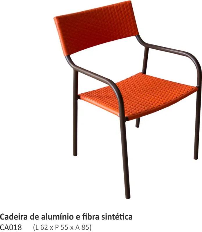 Cadeira Capri Alumínio e Fibra Sintética L62cm x P55cm x A85cm