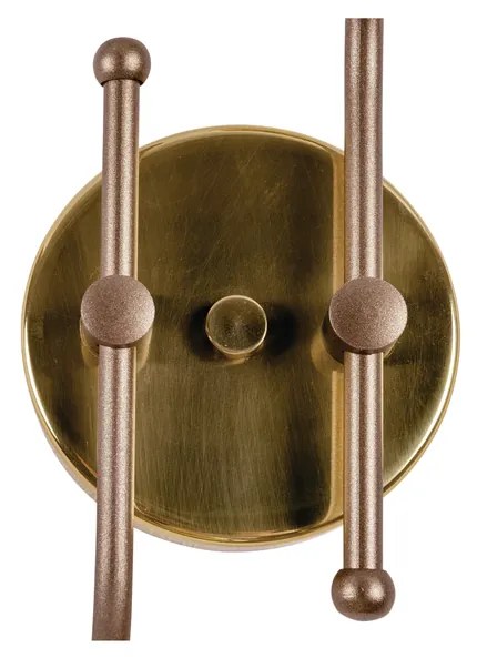 Arandela Pipoca 17X52X21Cm 2Xg9 / Globo Ø12Cm | Usina 16741/2 (CP-M - Champagne Metálico, CLEAR)