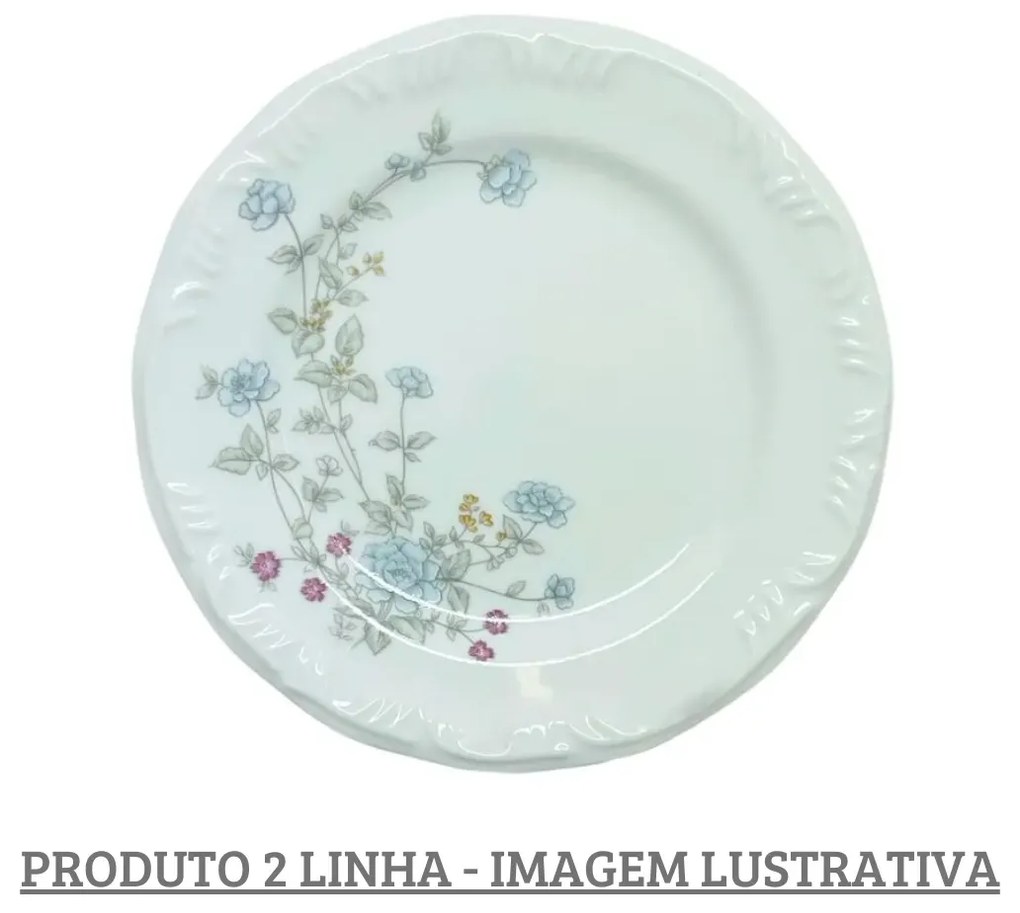 Prato Sobremesa 19Cm Porcelana Schmidt - Dec. E651 2° Linha