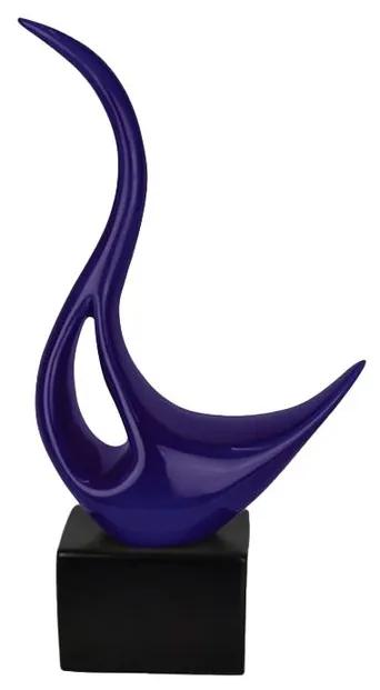 Escultura Cisne Negro Pequeno Azul - NT 44700