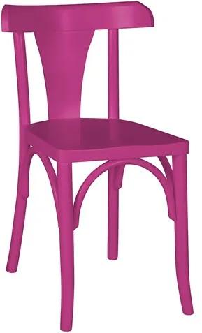 Cadeira Modri em Madeira Maciça - Roxo Magenta